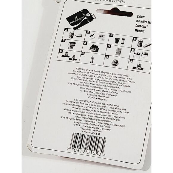 4 Vintage Coca Cola Chip Clip Fridge Magnet 1995 NOS No.51558 - Picture 11 of 12